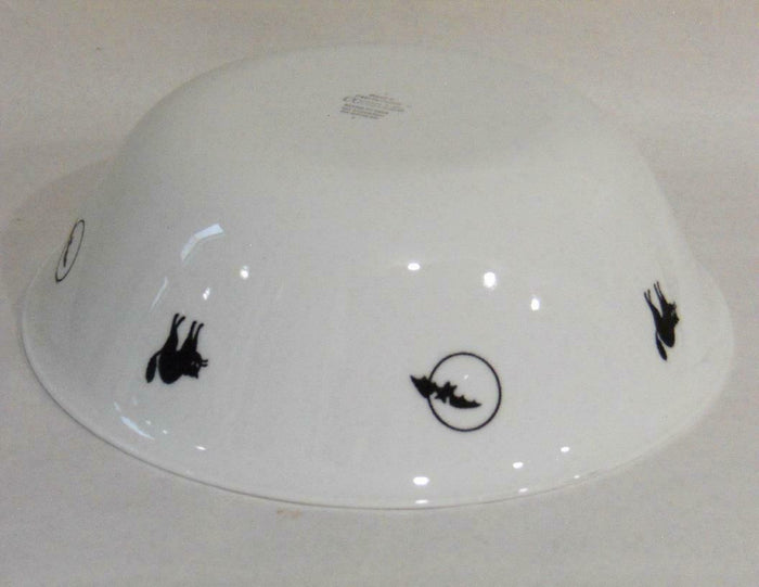 ❤️ 1 Corelle HALLOWEEN 1-Qt SERVING BOWL 8 1/2" Scary Black Cats & Spooky Bats