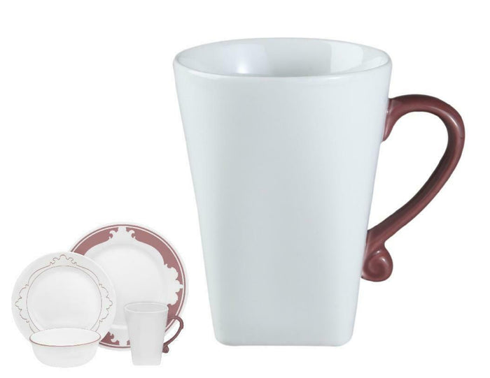 1 NEW Corelle B-FRAMES 11-oz PORCELAIN MUG CUP *Choose BLUE Bleu OR PINK Mauve