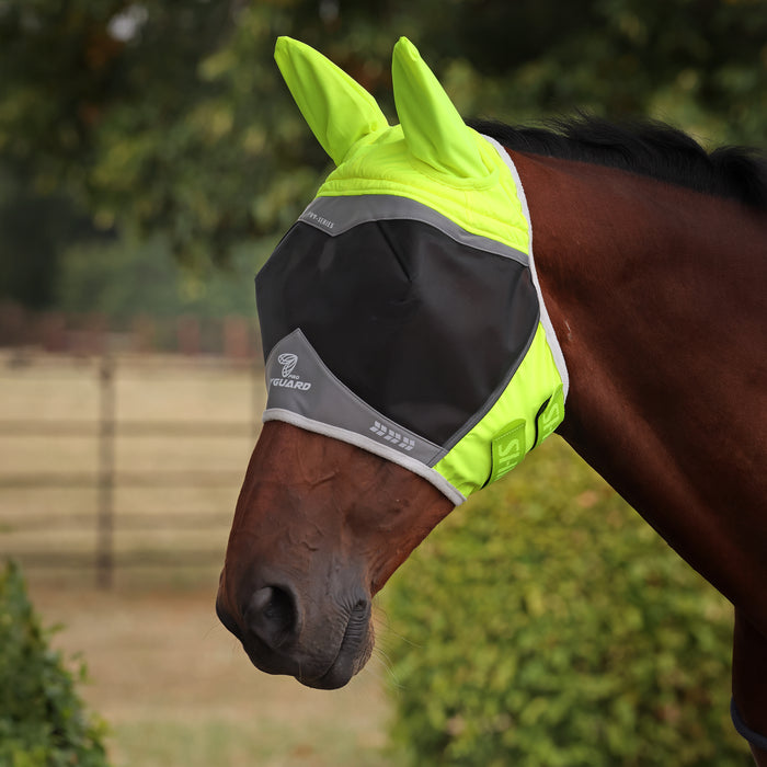 10865 - Shires FlyGuard Pro Hi-Viz Fine Mesh Fly Mask with Ears