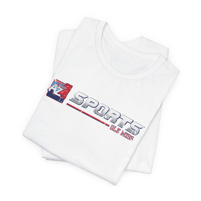 A to Z Sports Ole Miss Horizontal Distressed T-Shirt