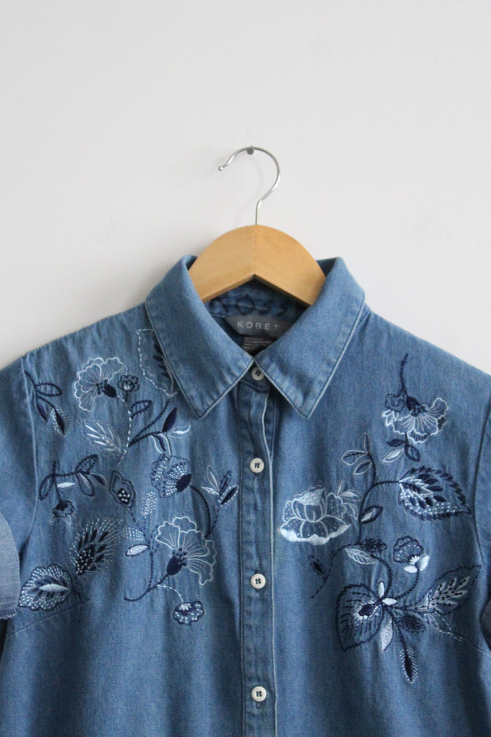 blue gardens button up