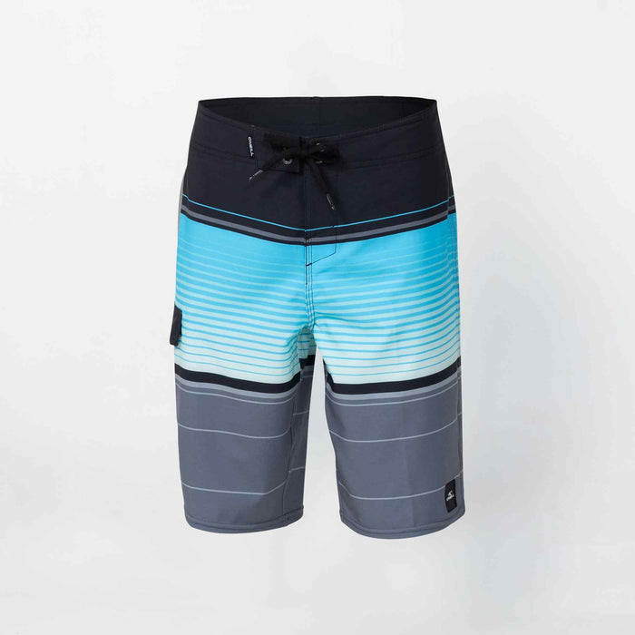 Boy's Lennox Stripe 18 Boardshorts - Black