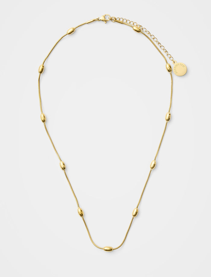 Brodie Metal Bead Necklace 0 Gold Plated Forever New