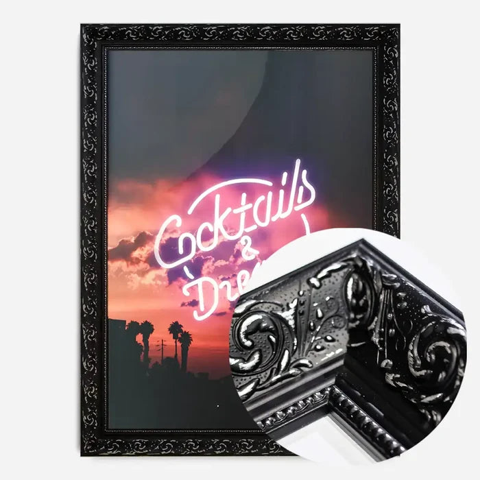 21x30cm | 8¼ x 11¾in / Black Ornate Frame