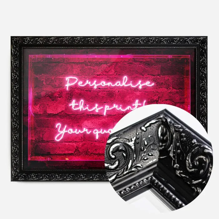 21x30cm | 8¼ x 11¾in / Black Ornate Frame