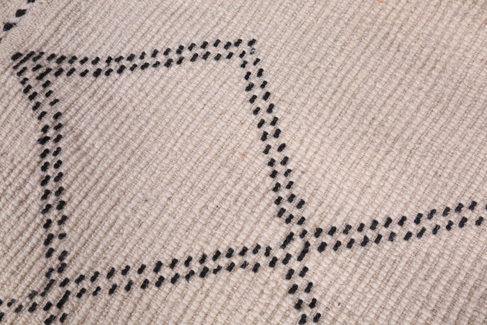 Woven Beni Ourain Rug - Beige And Black Moroccan Rug - Custom rug - custom moroccan rugs