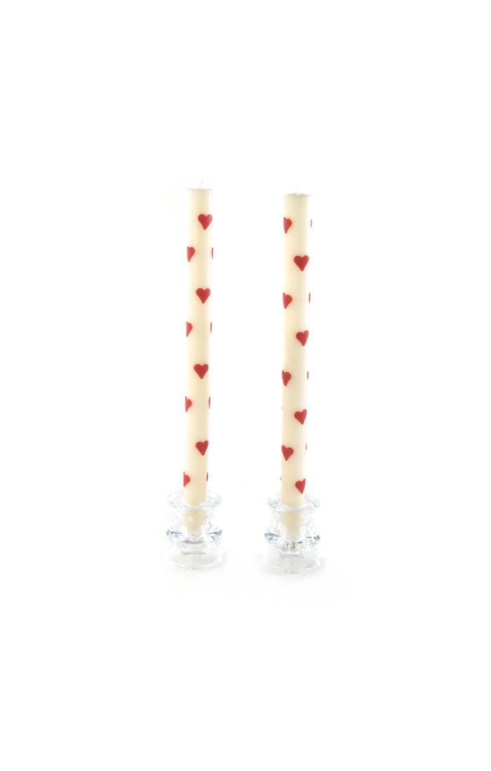 dinner candles with hearts