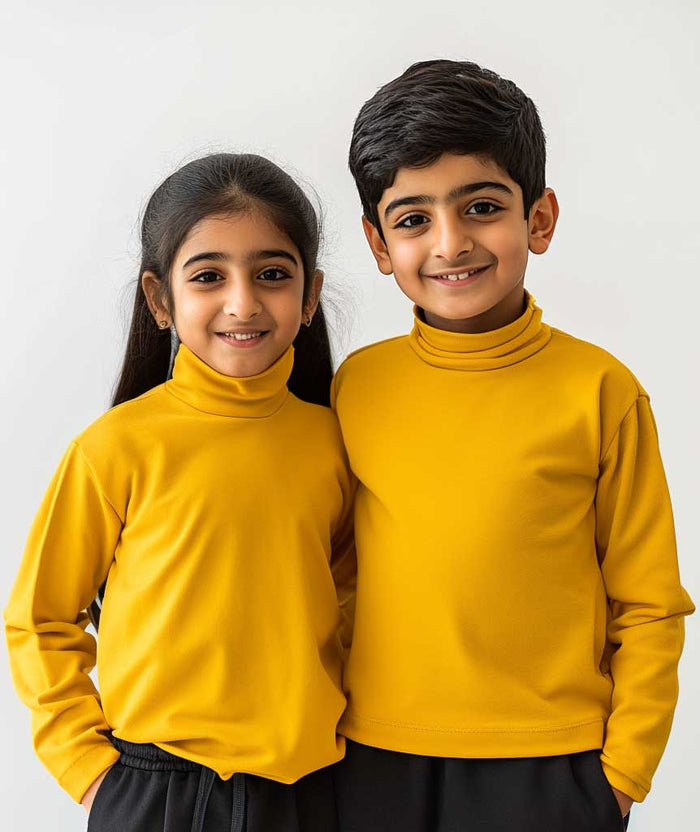 Elegant Plain High Neck – Yellow Boys’ Wear