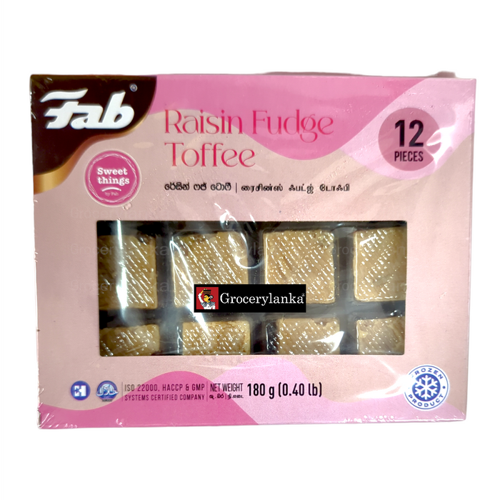 Fab Raisin Fudge Toffee 12Pc