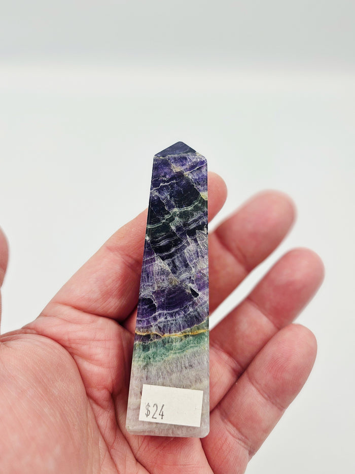 Fluorite Tower A 4" Tall - Sacramento Crystal Co.