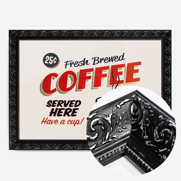 21x30cm | 8¼ x 11¾in / Black Ornate Frame