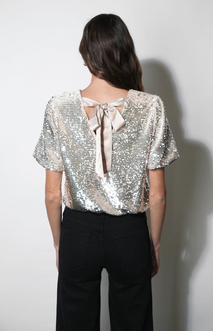 Grace Velvet Sequin Bubble Top