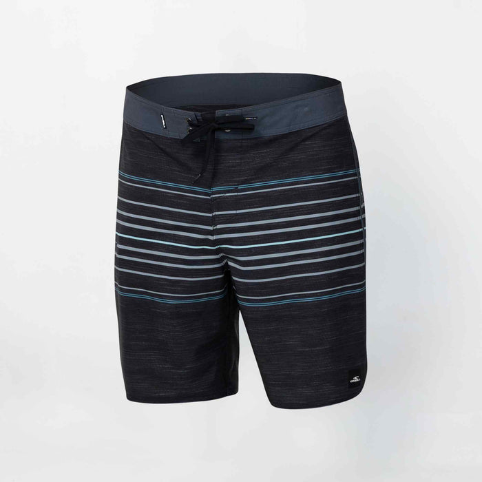 Heat Stripe Scallop 18" Boardshort - Black