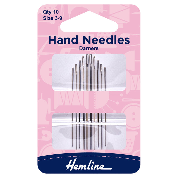 Hemline Hand Sewing Needles: Darner: 10 Pieces - Hand-Sewing Needles