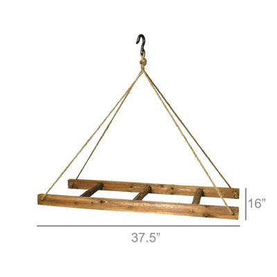 Horizontal Hanging Wood Ladder