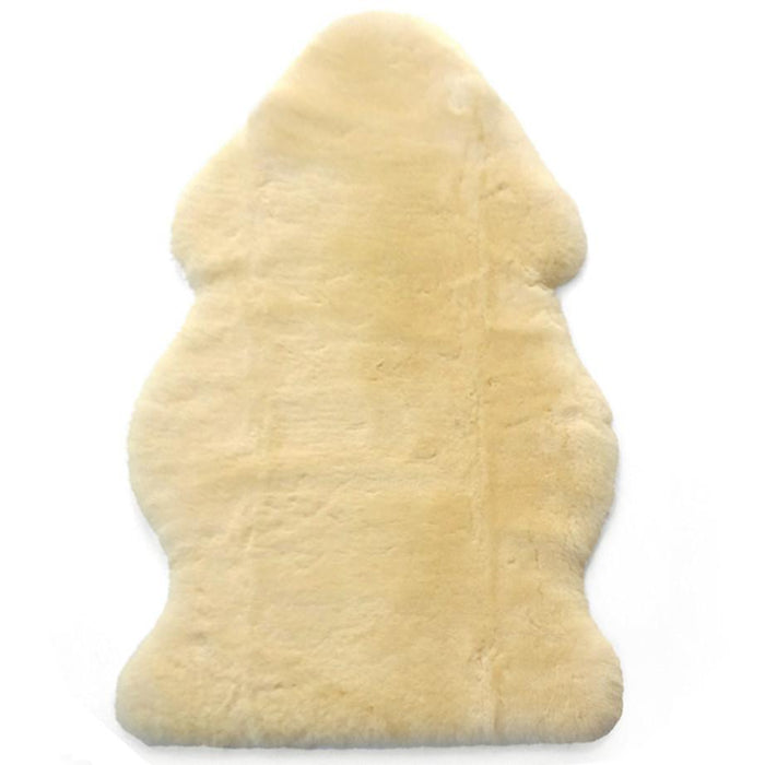 Imperfect Sheepskin Rug for Babies, 100% Natural, Shorn Lambskin Wool, 2 x 3 Feet, Flax