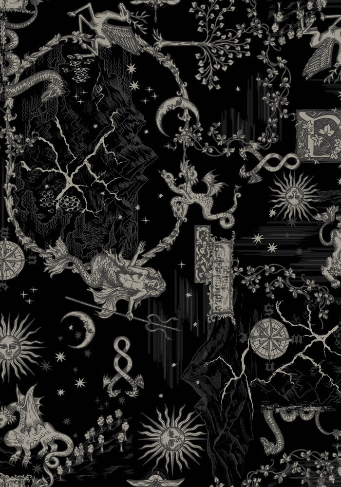 Isolde Medieval Map Mesh Midaxi Dress