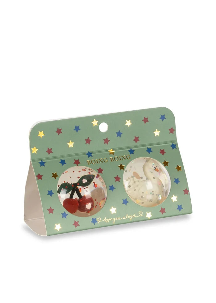 Konges Sløjd Bouncing Ball Set in Cherry and Swan