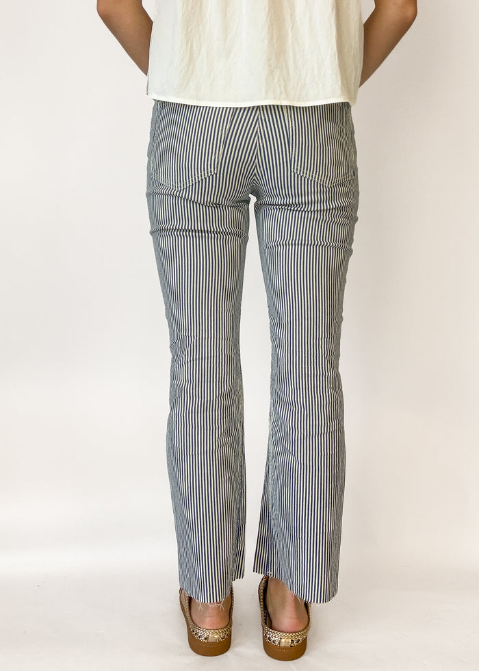Kut From the Kloth Kelsey High Rise Ankle Flare Jeans - Navy/Ivory