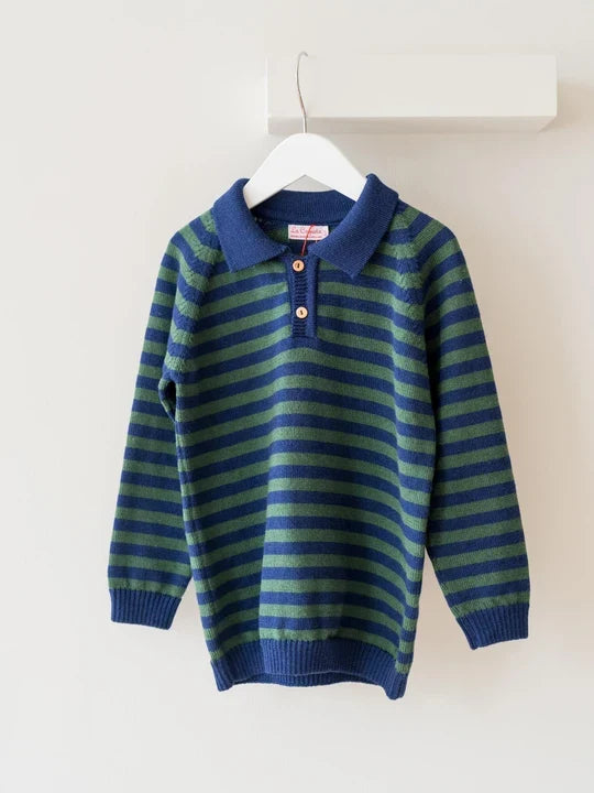 La Coqueta Brio Sweater in Navy Stripe