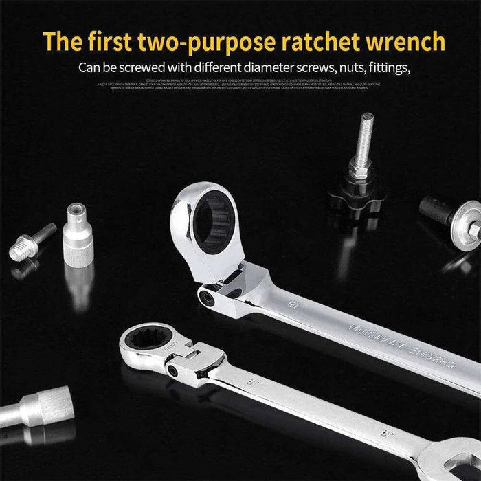 Movable Head Ratchet Wrench Set - 12 Pieces - DiyCraftsProject