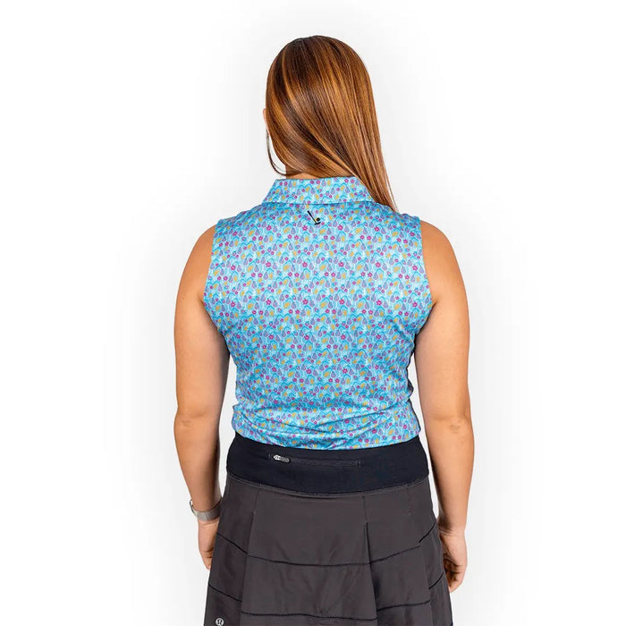 New 2Putt Women's Time to Par/Tee Sleeveless Golf Polo