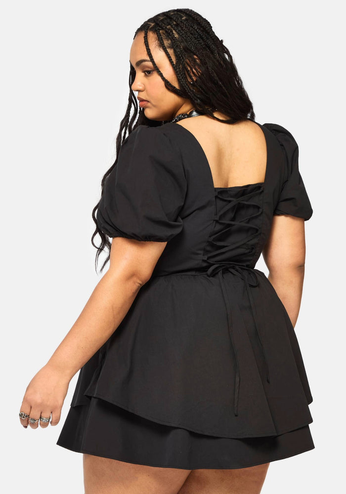 Obsidia Lace Up Corset Mini Dress