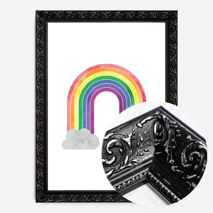 21x30cm | 8¼ x 11¾in / Black Ornate Frame
