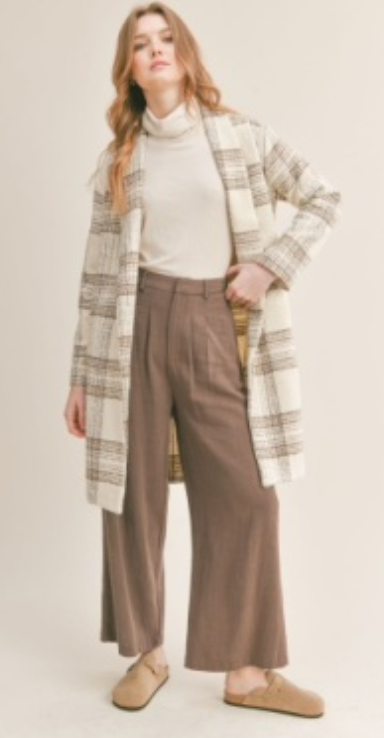 Sadie & Sage Morning Stroll Plaid Jacket