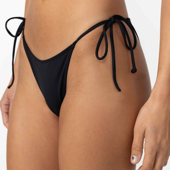 Saltwater Solids Maracas Bikini Bottom - Black