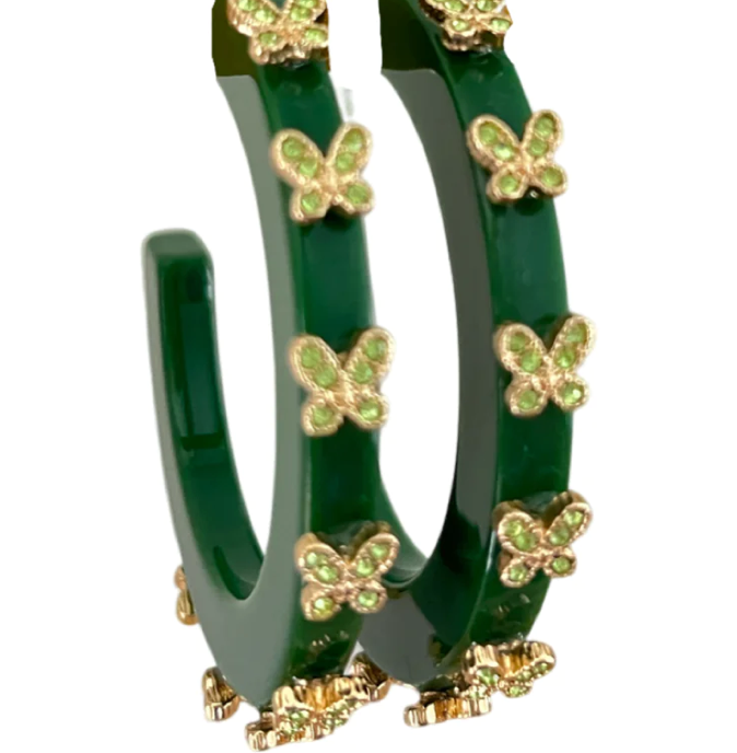 Smith & Co. Butterfly Jewel Hoop Earring