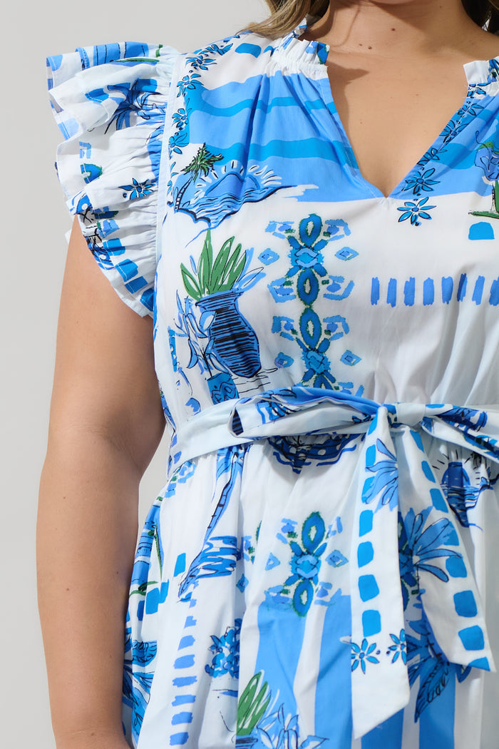 Sosy Postcard Marisol Tiered Mini Dress Curve