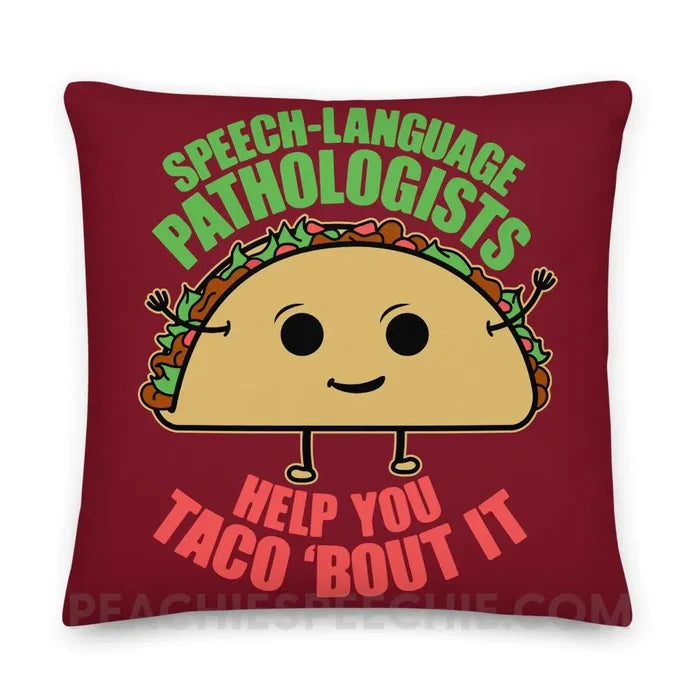 Taco ’Bout It Throw Pillow - 22×22 - Pillows peachiespeechie.com