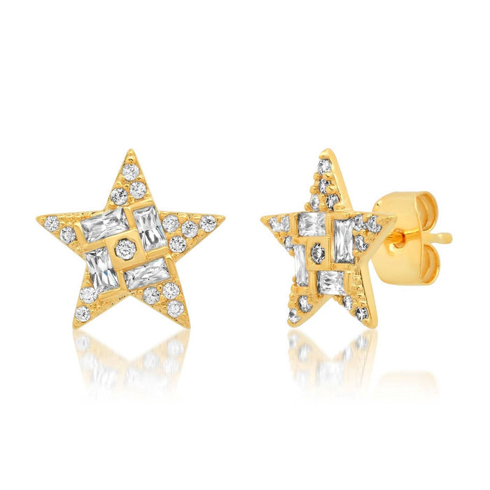 Tai Star Geometric Cz Studs