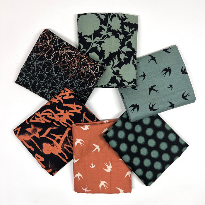 Verdigris Half Yard Bundle, quilting fabric by Andover