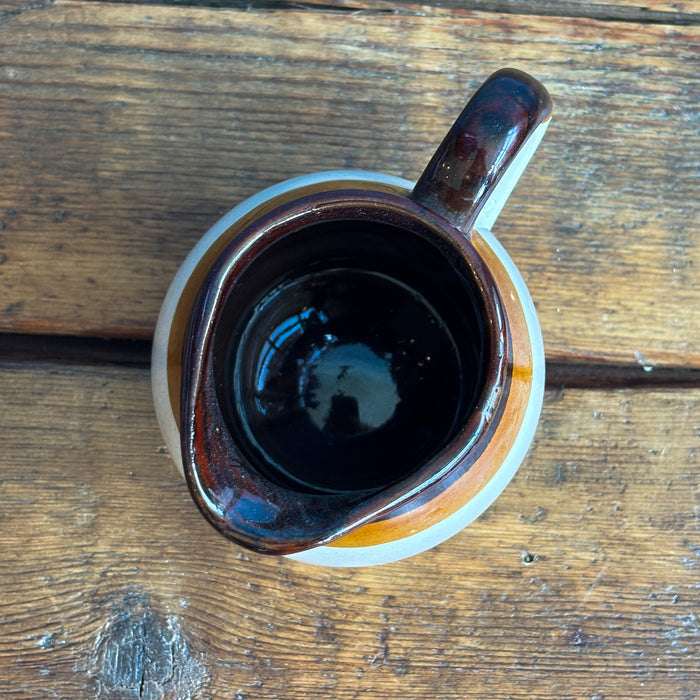 Vintage 1970's Brown Ceramic Creamer
