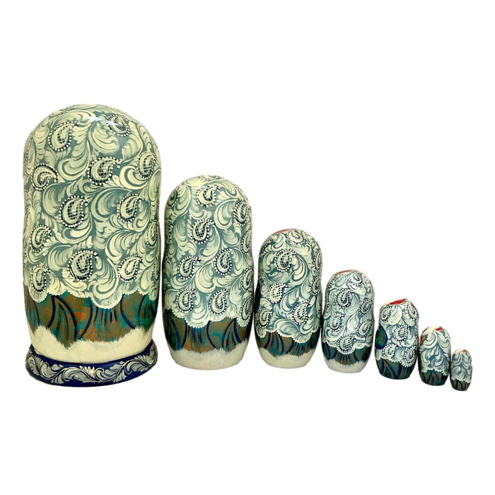 Winter Nesting Dolls Set of 7 Christmas Gift from Russia BuyRussianGifts Store