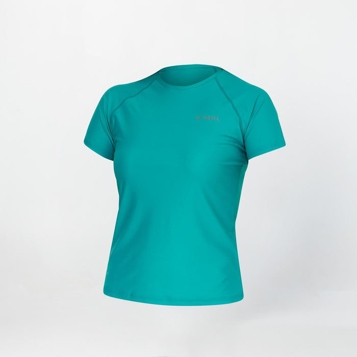 Women's Salina Short Sleeve Rash Vest Tee - Teal Green