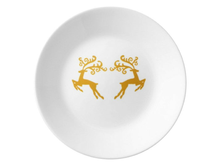 1 Corelle DANCER & PRANCER 6 3/4" Bread Dessert PLATE Christmas Holiday Reindeer