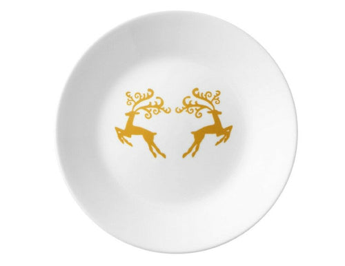 1 Corelle DANCER & PRANCER 6 3/4" Bread Dessert PLATE Christmas Holiday Reindeer