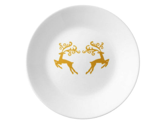 1 Corelle DANCER & PRANCER 6 3/4" Bread Dessert PLATE Christmas Holiday Reindeer