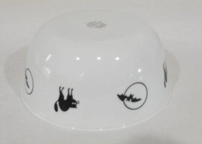 ❤️ 1 Corelle HALLOWEEN 28-oz Soup Cereal Chili BOWL 6 1/4" Black CATS & BATS