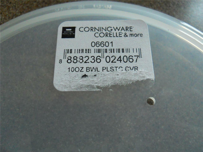 1 Corelle SHEER MICROWAVE Plastic COVER w/Vent Hole for 10-oz Bowl Reheat Food
