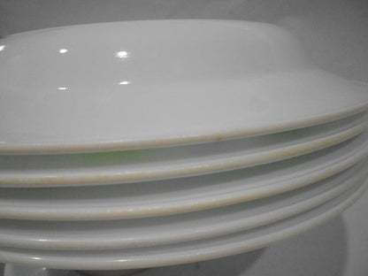 ❤️ 1 Corelle SPEARMINT 15-oz Flat RIMMED SOUP BOWL Pasta Stew 8.5" Green Blue Leaves