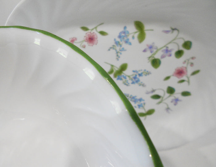 ❤️ 1 HTF Corelle DELICATE ARRAY 1-Qt SERVING BOWL Enhancements Chutney Green Rim