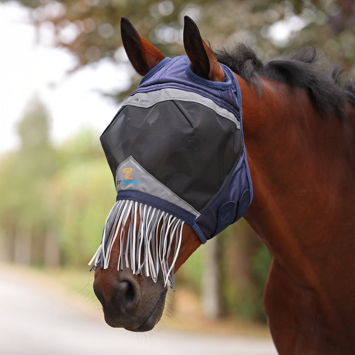 10869 - Shires FlyGuard Pro Fine Mesh Fly Mask with Ear Holes & Nose Fringe