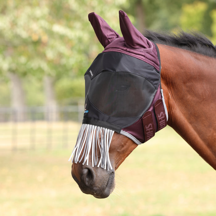 10873 - Shires FlyGuard Pro Deluxe Fly Mask with Ears & Nose Fringe