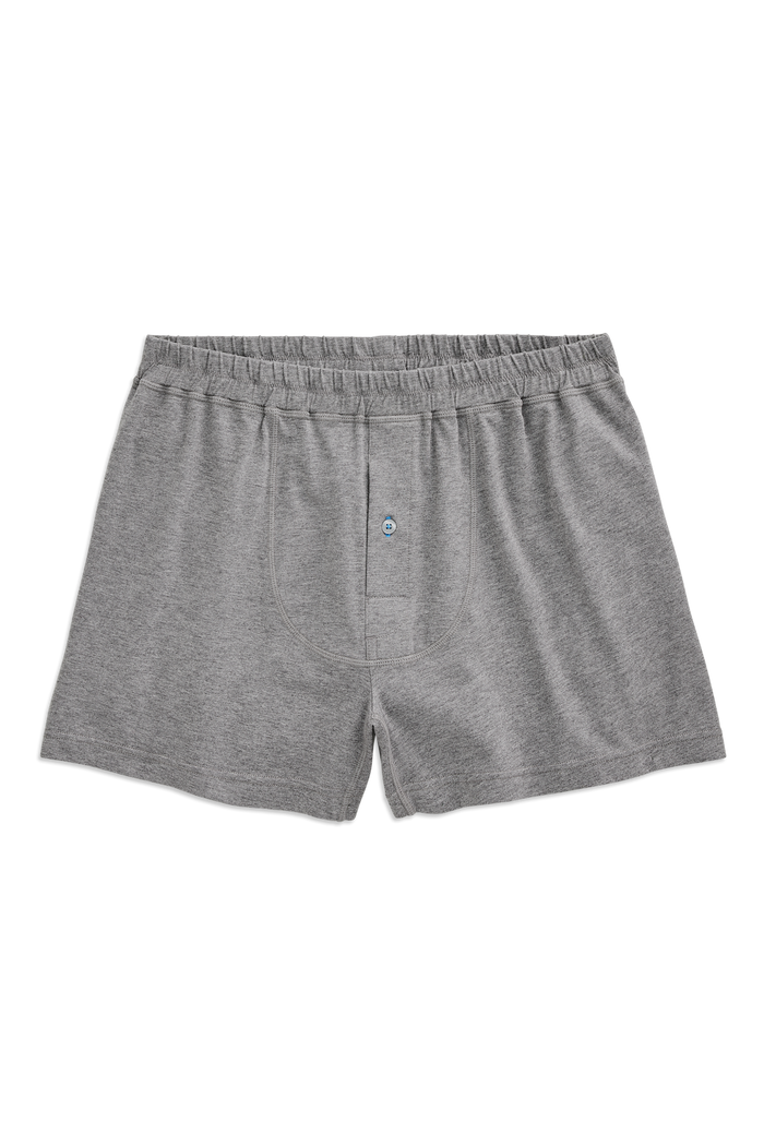 Medium Grey Heather | Front view of 18-Hour Knit Boxer in Medium Grey Heather