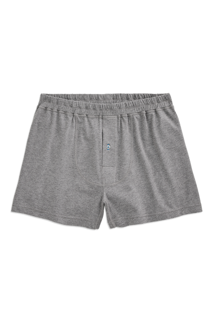 Medium Grey Heather | Front view of 18-Hour Knit Boxer in Medium Grey Heather