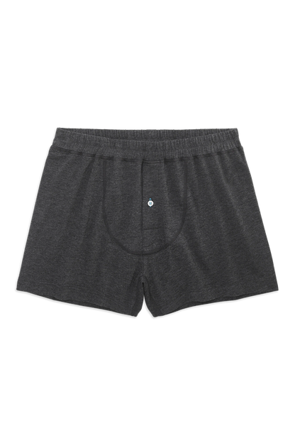 Charcoal Heather | Front view of 18-Hour Knit Boxer in Charcoal Heather